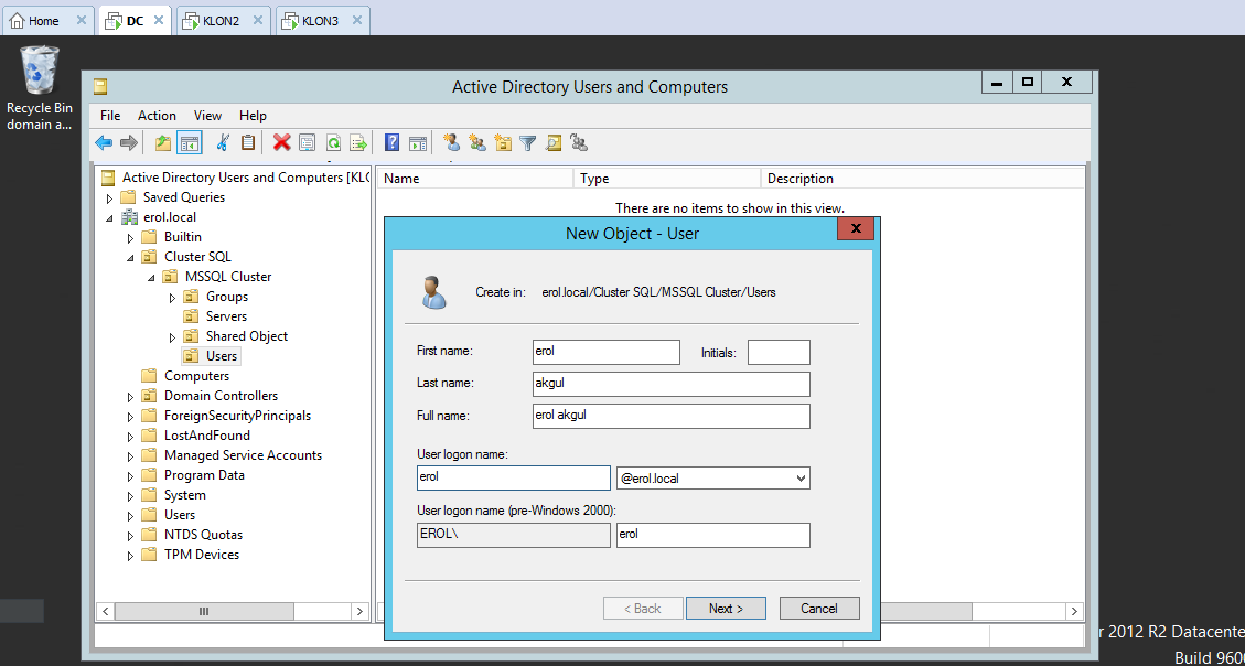 New user system. SQL скрипт. Windows Server 2012 Active Directory users and Computers. Active Directory user. Профиль пользователя Active Directory.